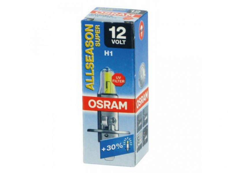 Лампочка H1 12V 55W P14,5s в/п+ 30% (ALLSEASON)  "OSRAM" (1/1)