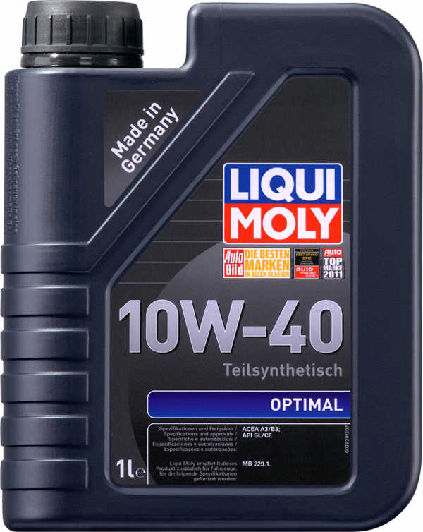 LIQUI MOLY  Optimal 10W40 ( п/синт)  1л  (1/12)
