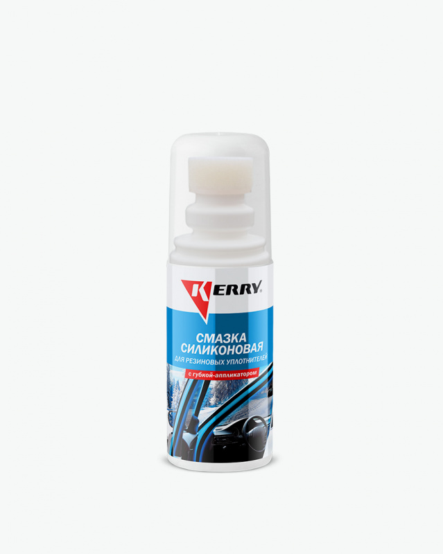 Смазка силиконовая для резиновых уплотнителей (флакон с аппликатором) "KERRY" 100мл (1/12)