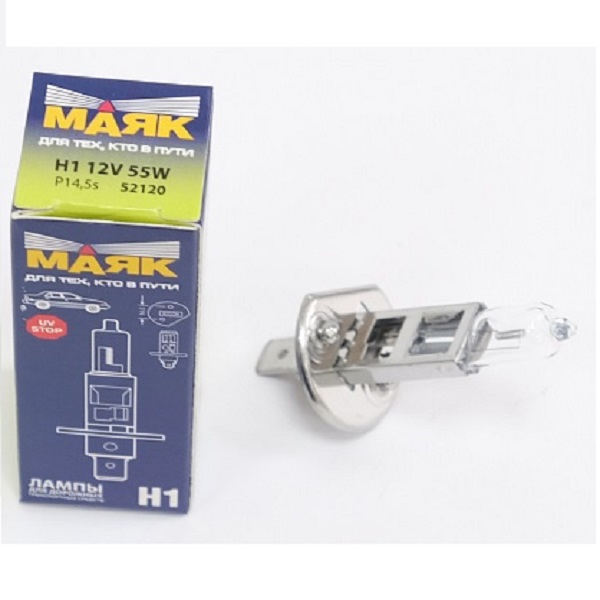 Лампа  Н1 12V 55W (Р14.5s) Clear "Маяк"  (1/1)