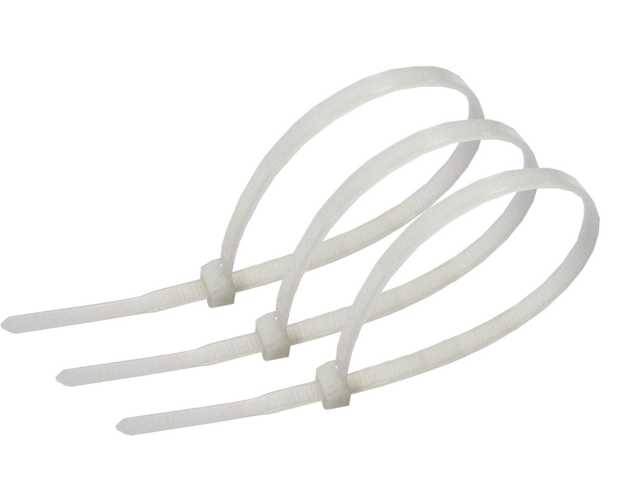 Хомут стяжка для электропроводки  3,0*100 (белый/упак.100шт) Завод Труд  