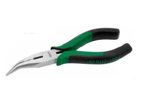 Пасатижи-круглогубцы удлинённые загнутые 200мм  "AEROFORCE" 