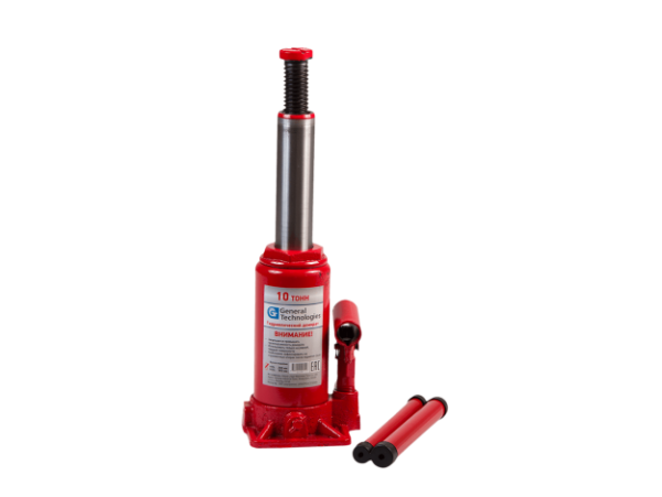 Домкрат гидравлический бутылочный 10т (2 клапана/200-385mm) "АВС"