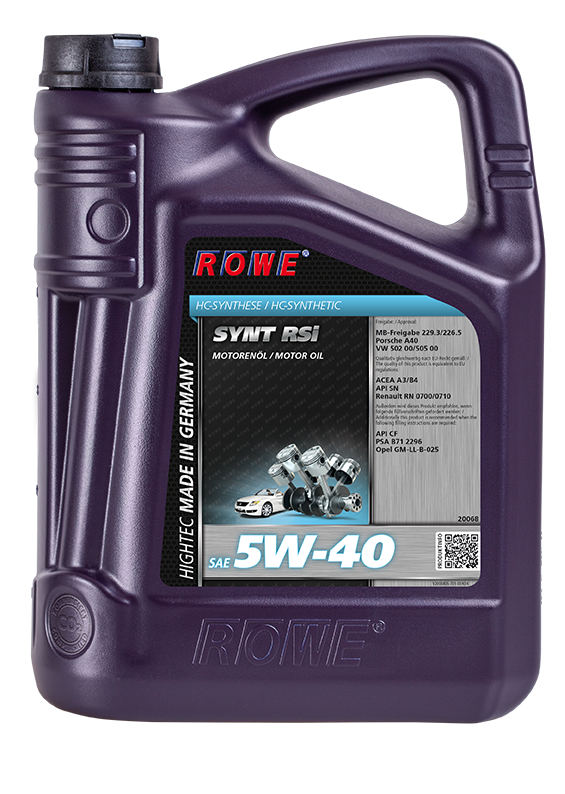 ROWE HIGHTEC SYNT Rsi 5W-40 (SN/CF, А3/В4) синт. 4л (1/4)
