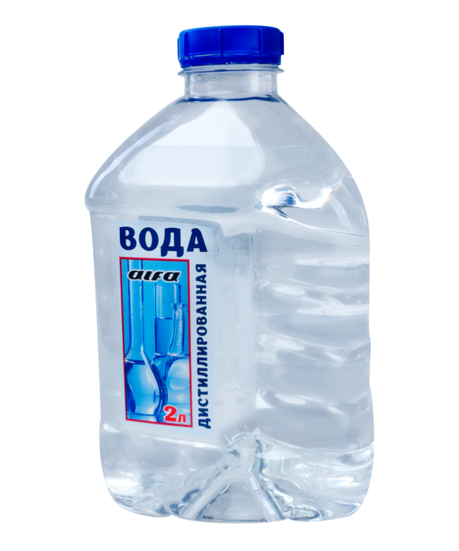Вода дистиллированная "ALFA" ПЭТ 2л "ХимАвто"   (1/6)
