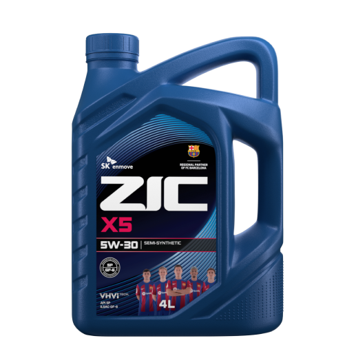 ZIC масло мотор. X5 5/30 SP (п/синт)   4л  (1/4) 