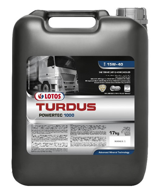 LOTOS TURDUS POWERTEC SHPD SAE15W40 (CI-4/SL,ACEA E5)  20л