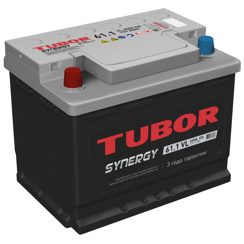 Аккум. TUBOR SYNERGY 6СТ-61.1 VL 600А  (242*175*190)