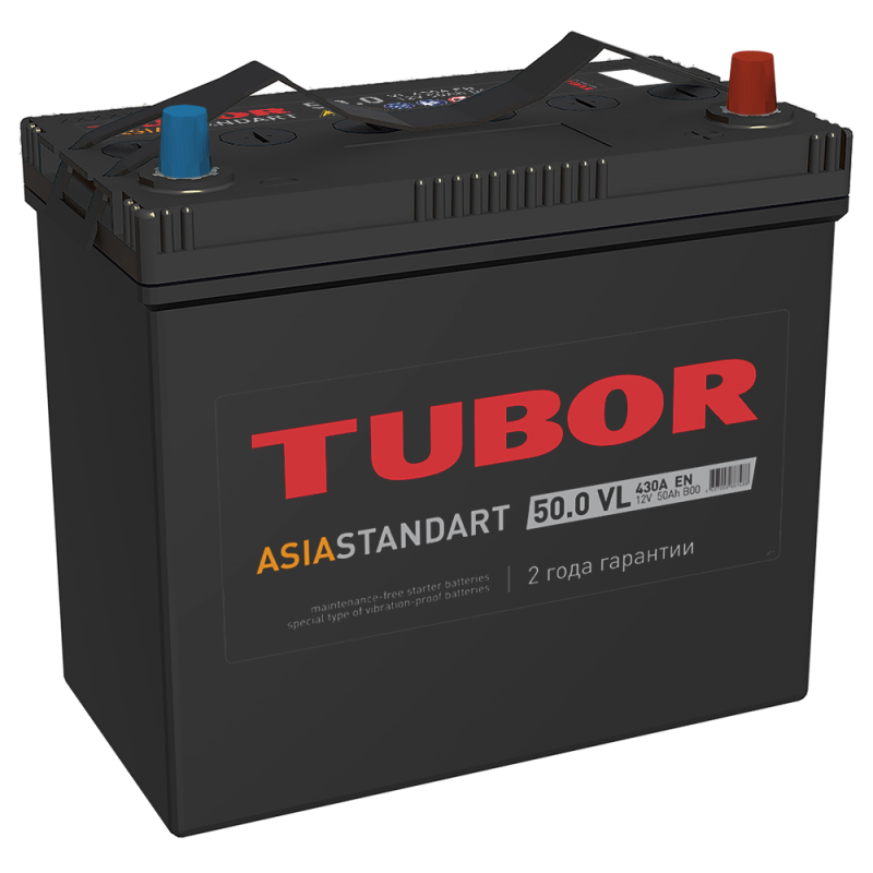 Аккум. TUBOR ASIA STANDART 6СТ-50.0 VL 430А евро (236*128*221)