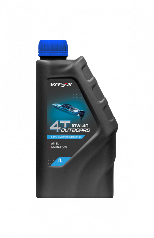 VITEX  масло моторное для 4-х тактных двигателей Outboard 4T 10w-40 1л (п/с) (1/15)