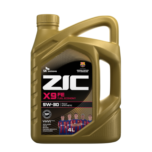 ZIC масло мотор. X9 FE 5/30 SP A5/B5  (полная синтетика)   4л  (1/4)
