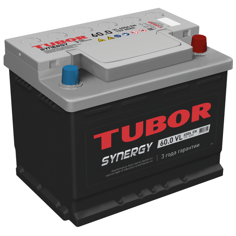 Аккум. TUBOR SYNERGY 6СТ-60.0 VL 600А евро низкий (242*175*175)