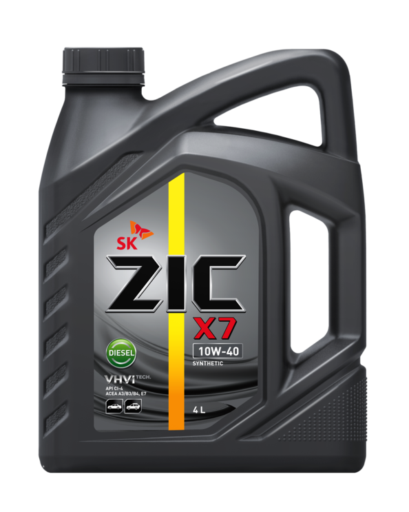 ZIC масло мотор. X7 Diesel 10/40  СI-4/SL (синтетика)   4л  (1/4)