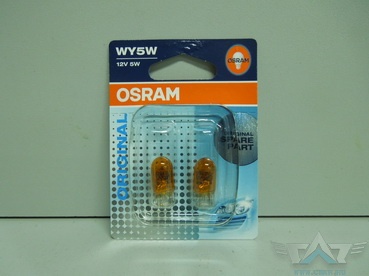 Лампочка  5WY12VW2, 1X9, 5D (указ. поворота)  "OSRAM"(блистер 2шт)