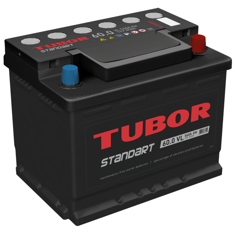 Аккум. TUBOR STANDART 6СТ-60.0 VL 550А евро (242*175*190)