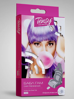 Ароматизатор гелевый под сиденье (Бабл гам) "Tensy" (1/40)