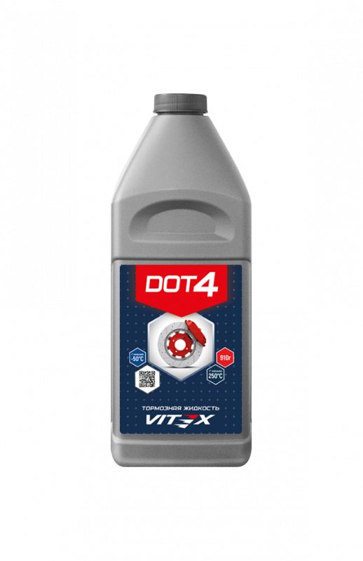 Тормозная жидкость  Vitex DOT-4  910 гр  (1/15) 