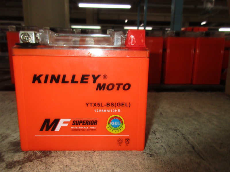 АКБ "KINLLEY MOTO"  12V /5 a/h 70А  (113*68*105) (GEL)