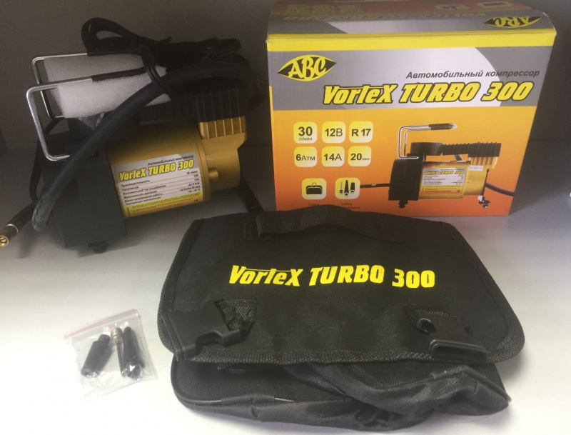 Компрессор VorteX TURBO 300 12V (30 л/мин) "ABC" 