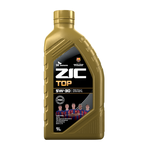 ZIC масло мотор. TOP 5/30 SL (синтетика PAO 100%)  1л (1/12)