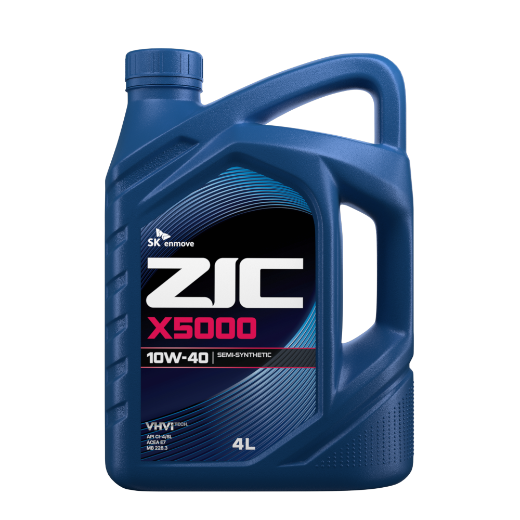 ZIC масло мотор. X 5000  10/40  CI - 4/ SL (п/синт)   4л  (1/4)