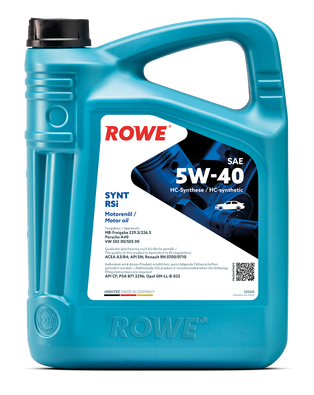 ROWE HIGHTEC SYNT Rsi 5W-40 (SN/CF, А3/В4) синт. 4л (1/4)