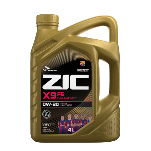ZIC масло мотор. X9 FE 0/20 SP (полная синтетика)   4л  (1/4)