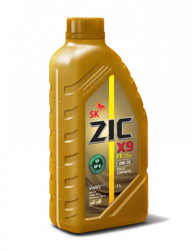 ZIC масло мотор. X9 FE 0/30 SP (полная синтетика)   1л  (1/12)