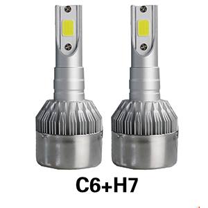 Лампа светодиодная С6+Н7  12V 20w 5500К Lm2300  "C2R" (1/2)