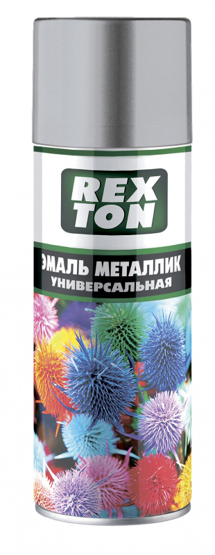 REXTON Эмаль универсальная металлик (серебро)  520мл (1/12)
