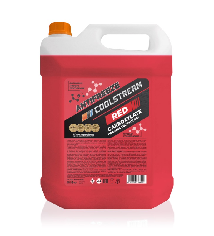 Антифриз COOL STREAM  RED (красный)  9кг  (1/3)
