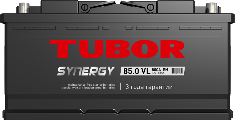Аккум. TUBOR SYNERGY 6СТ-85.0 VL 800А евро низкий (315*175*175)