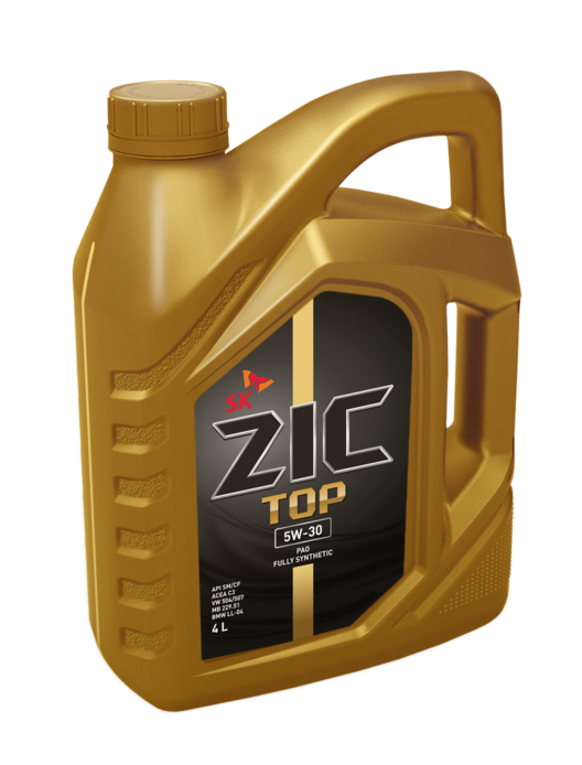 ZIC масло мотор. TOP 5/30 SN/CF (синтетика PAO 100%)  4л  (1/4)