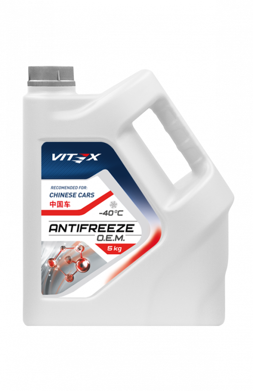 Антифриз VITEX  O.E.M for Chinese cars -40 (красный)  5 кг (1/4) 