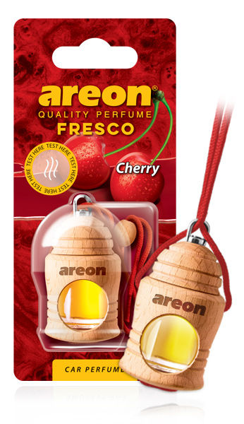 Ароматизатор подвесной (Бутылочка с деревянной крышкой) AREON FRESCO Cherry/Вишня