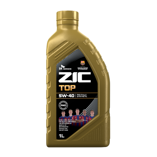 ZIC масло мотор. TOP 5/40 SP (синтетика PAO 100%)  1л (1/12)