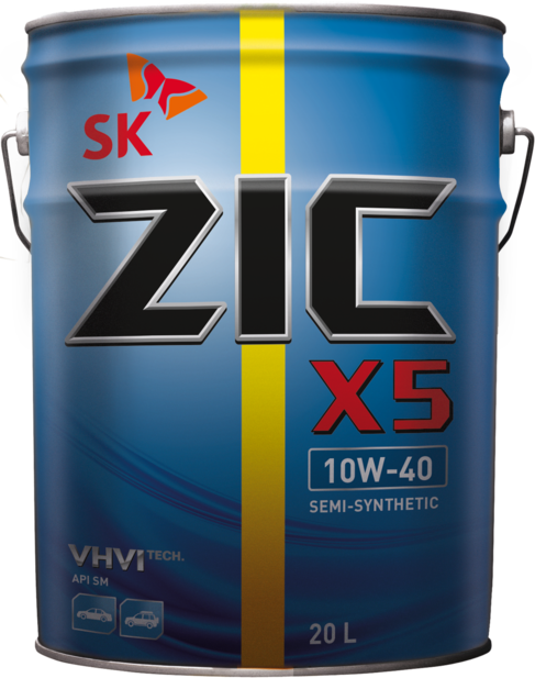 ZIC масло мотор. X5 10/40 SM (п/синт)  20л (Zic A 10/40)  