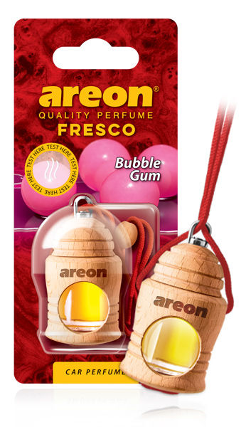Ароматизатор подвесной (Бутылочка с деревянной крышкой) AREON FRESCO Bubble Gum/Бабл гам