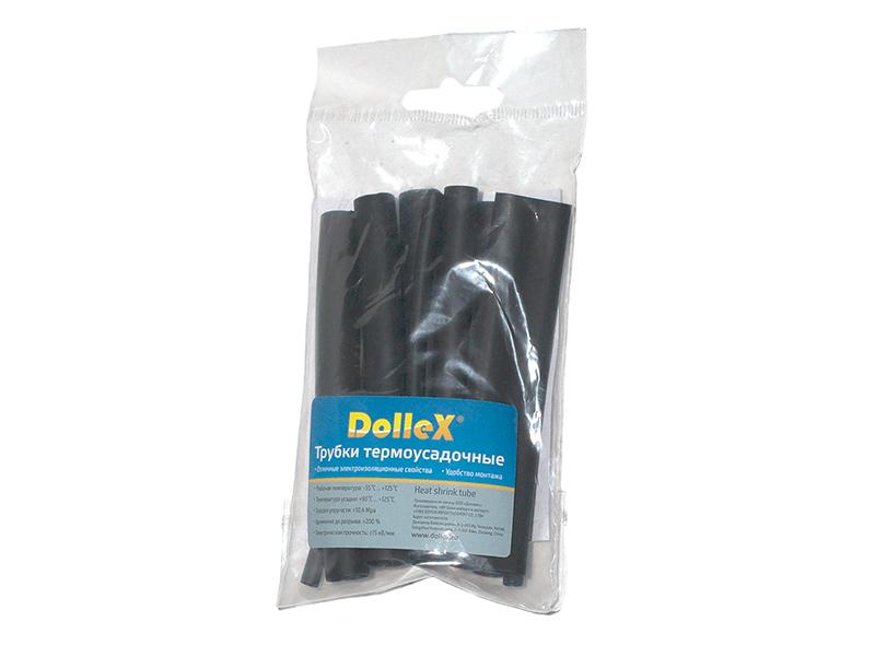 Трубка термоусадочная (набор 10шт + клей), (3-12 мм)"Dollex"
